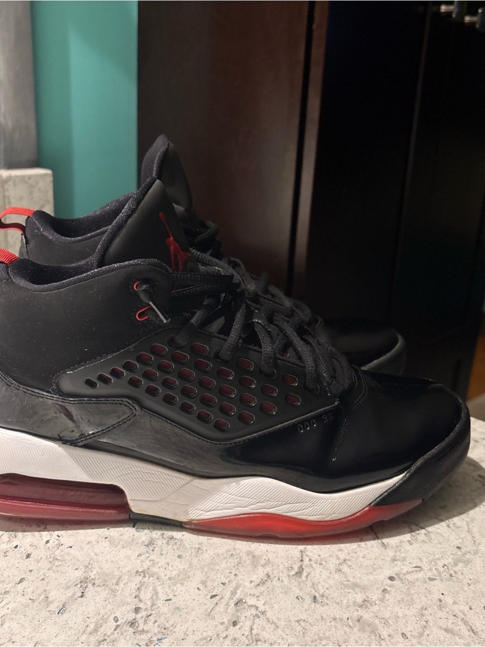 Men's Size 11.5 Nike Jordan Maxin 200 (CD6107-001) Black Gym Red